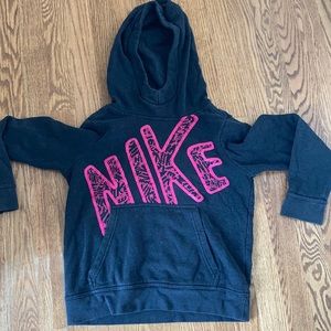 Nike pink and black hoodie